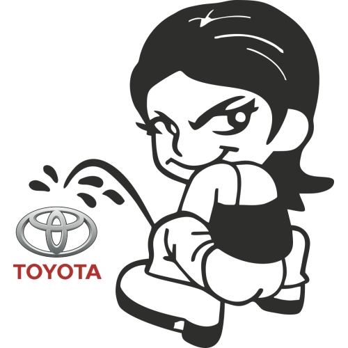 Autocollant Piss Girl Toyota