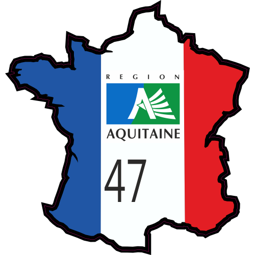 Autocollant Lot Et Garonne  ( Aquitaine )