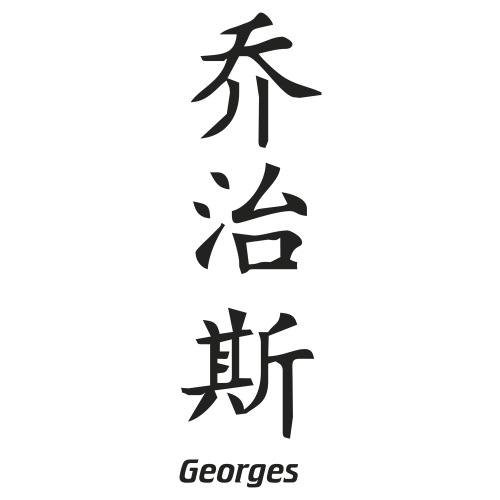 Sticker Prenom Chinois Georges
