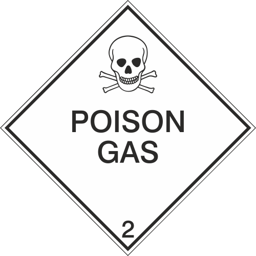 Autocollant Transport Maritime Gaz Toxiques
