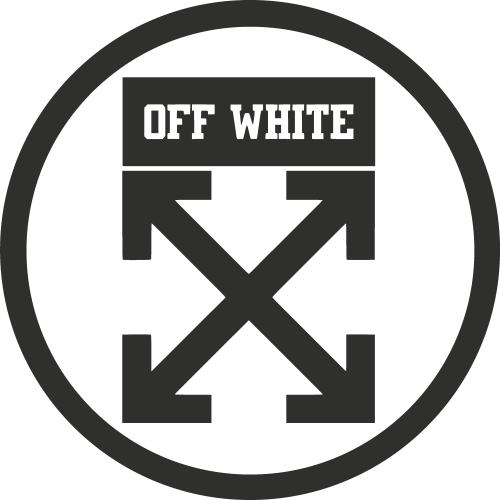 Sticker Off White Fond Transparent