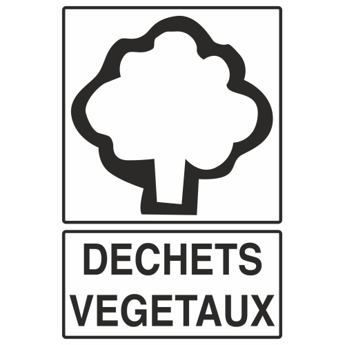 Autocollant Recyclage Déchets Végétaux
