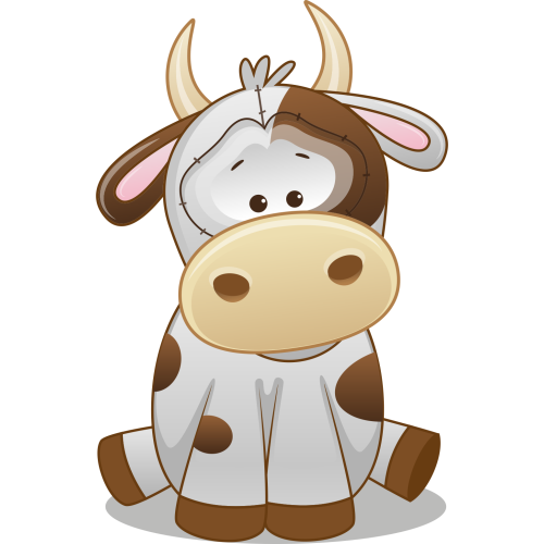 Autocollant Mignon Vache