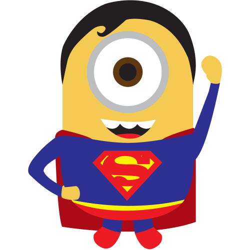 Autocollant Minion Man Of Steel Superman