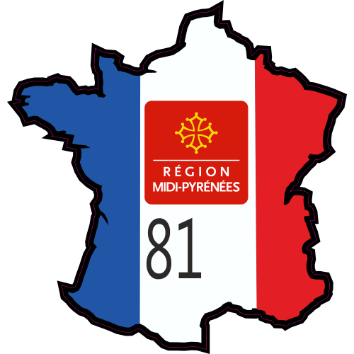 Autocollant Tarn (midi-pyrenees)