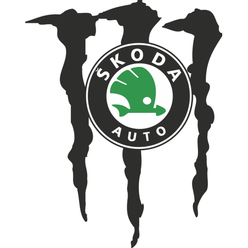 Autocollant Skoda Monster