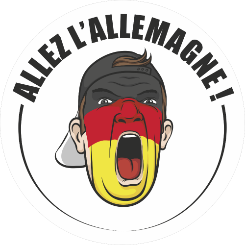 Autocollant Football Allez Allemagne
