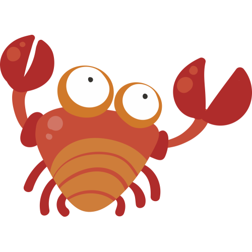 Autocollant Animaux Crabe