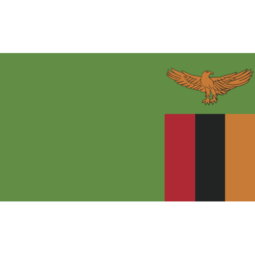 Autocollant Drapeau Zambie
