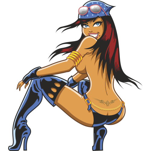 Autocollant Pin Up  Sexy Bandana