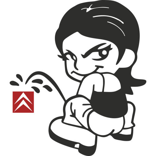 Autocollant Piss Girl Citroën