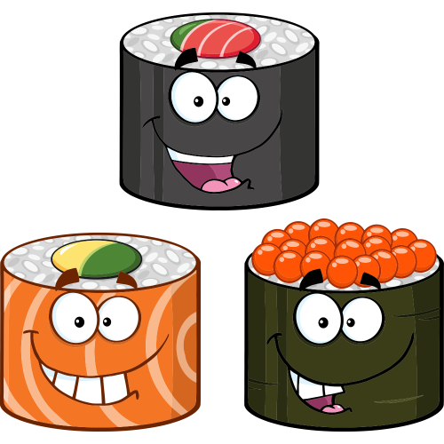 Autocollant Sushi Mascotte 2