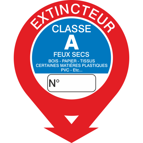 Autocollant Signalisation Extincteur Classe A