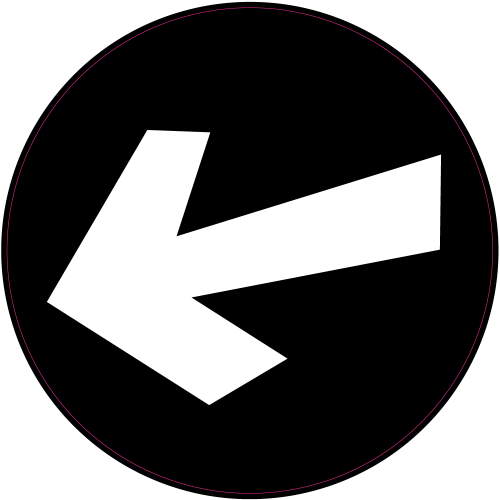 Autocollant Panneau Bomb Obligation Contourner à Gauche