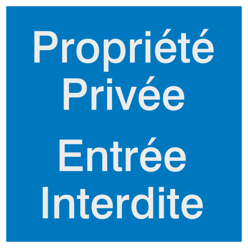Autocollant Information Propriété Privée Interdit