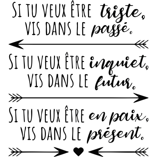 Sticker Si Tu Veux Être En Paix, Vis Dans Le Pre?sent