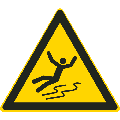 Autocollant Danger De Dérapage