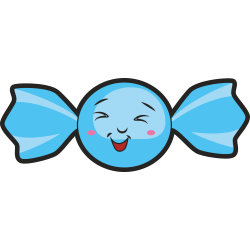 Autocollant Confiserie Bonbon Smiley