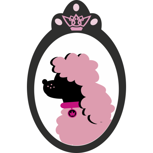 Autocollant Fashion Chien Caniche