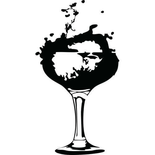 Sticker Verre A? Pied E?claboussure