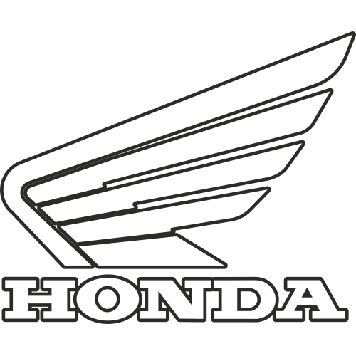 Autocollant Honda Contour Aile Verso