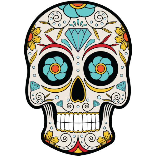 Autocollant Calavera - Tete De Mort Mexicaine