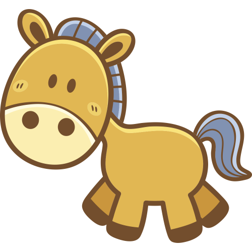 Autocollant Enfant Cheval