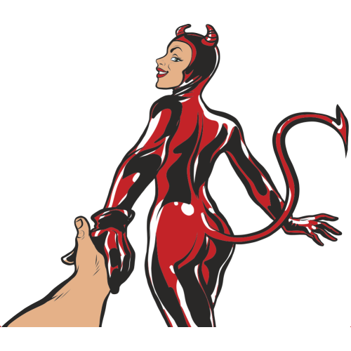 Autocollant Diable Femme Sexy