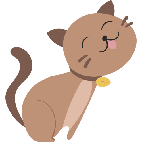 Autocollant Chat Affectueux