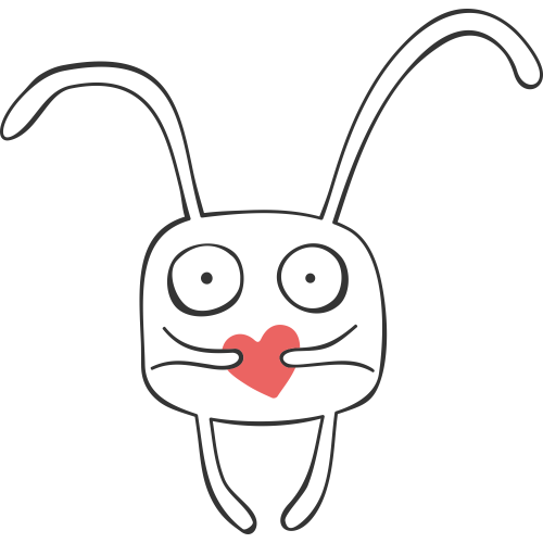 Autocollant Bd 27 Lapin Coeur