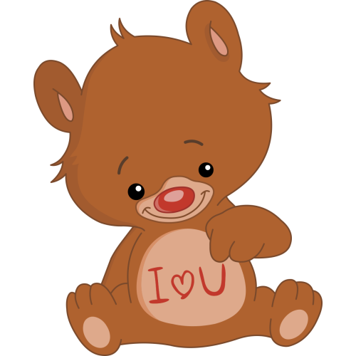 Autocollant Ours En Peluche Mignon