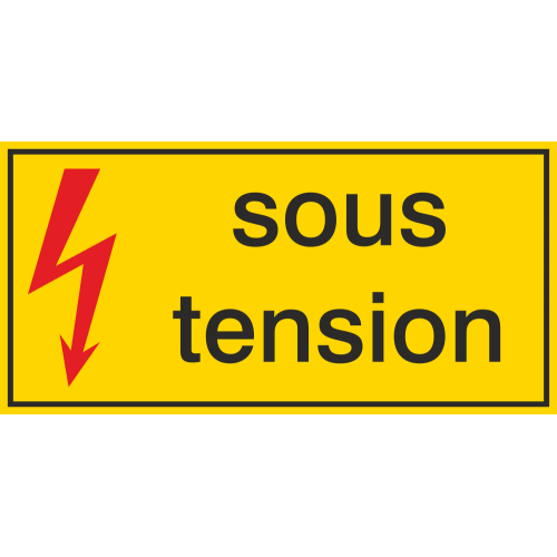 Autocollant Danger Sous Tension
