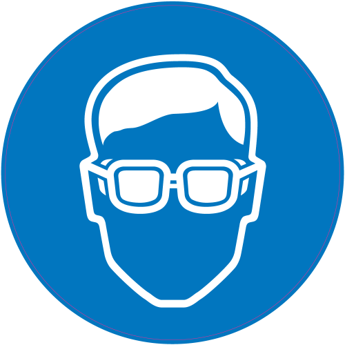 Autocollant Panneau Obligation Porter Lunettes De Sécurité