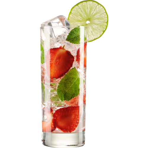 Autocollant Boisson Cocktail Fraise Menthe