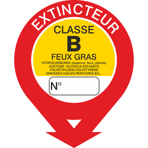 Autocollant Signalisation Extincteur Classe B