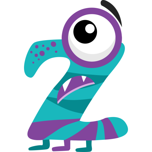 Autocollant Alphabet Enfant Monstre Z