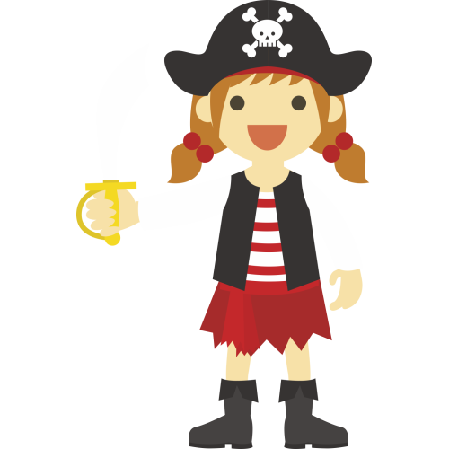 Autocollant Pirate Enfant Fille