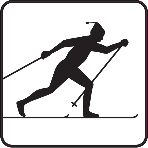 Autocollant Ski De Fond B