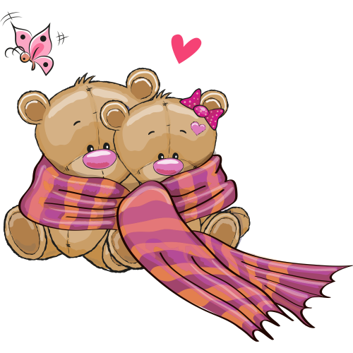 Autocollant Ours En Peluche Mignon