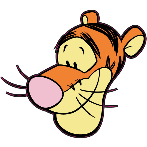 Autocollant Tete Tigrou