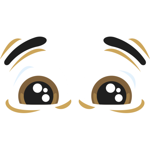 Autocollant Yeux Triste