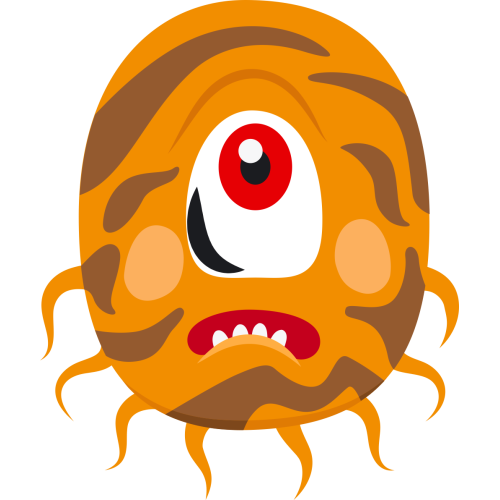 Autocollant Alphabet Monstre Enfant Lettre O