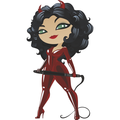 Autocollant Diable Femme Sexy