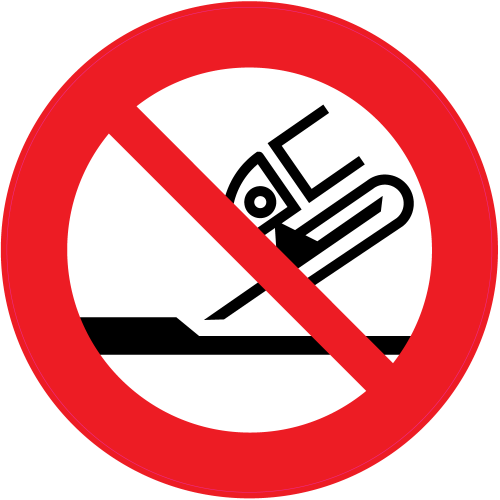 Autocollant Panneau Interdiction D'utiliser Pour La Rectification Plane