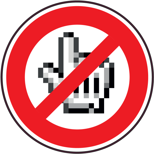 Autocollant Panneau Interdiction De Cliquer