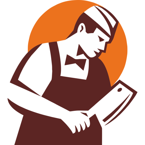 Autocollant Métier Commerçant Boucher 1