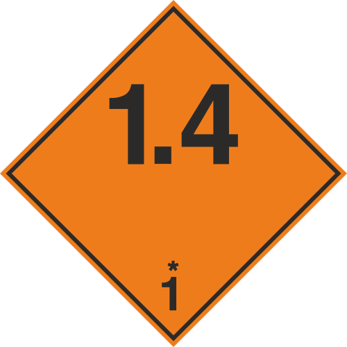 Autocollant Transport Explosif 1.4