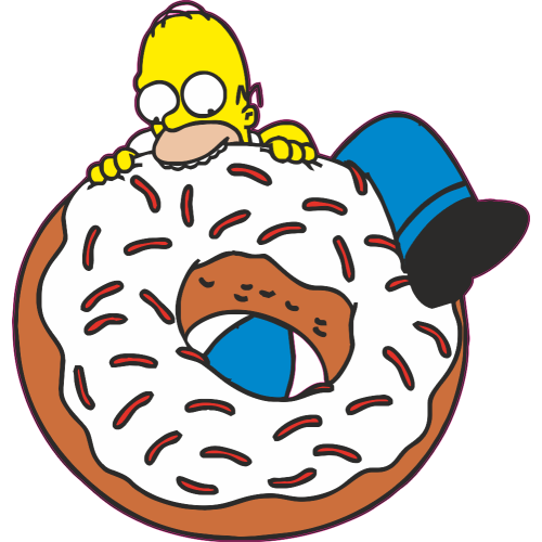 Autocollant Homer Donut's
