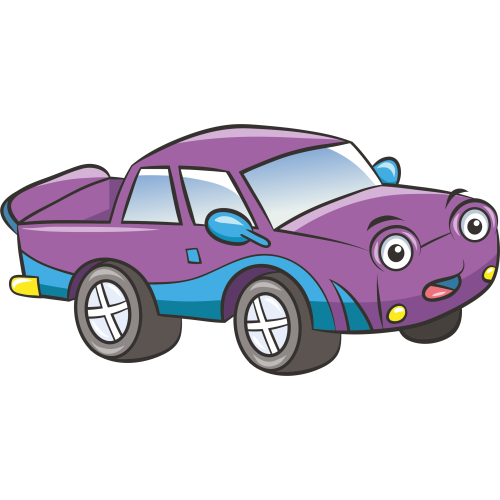 Autocollant Voiture Enfant Violette