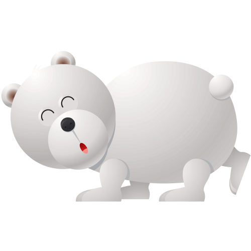 Autocollant Ours Blanc 2 Pour Enfants